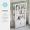 Martha Stewart Hutton Four Tier Shaker Style Bookcase with Storage Cabinet in Gray with Brushed Nickel Hardware ZG-053-GY-MS - alternate 4